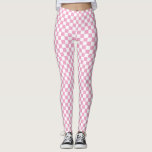 Leggings Motif rose et blanc À damiers<br><div class="desc">Leggings Motifs roses et blancs À damiers</div>