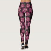 Leggings Motif rose et blanc de dahlia (Dos)