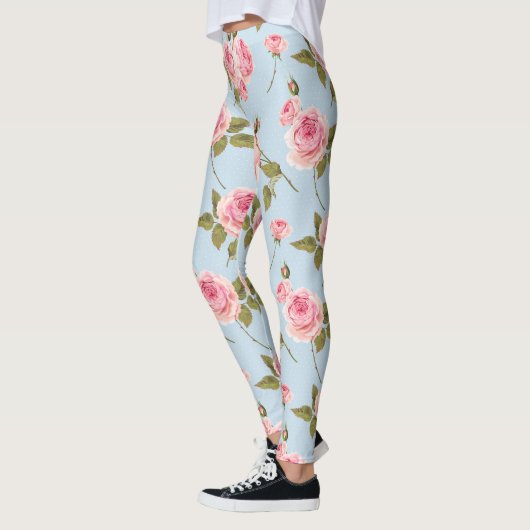 Leggings Motif rose et Pois (Gauche)
