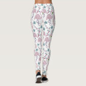 Leggings Motif rose flamingo sans couture sur arrière - pla (Dos)