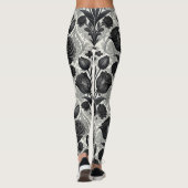 Leggings Motif Rose Gothique Foncé (2) (Dos)