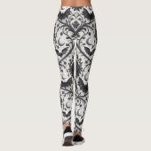 Leggings Motif Rose Gothique Foncé (3) (Dos)