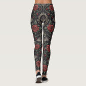 Leggings Motif Rose Gothique Foncé (4) (Dos)