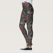 Leggings Motif Rose Gothique Foncé (4) (Gauche)