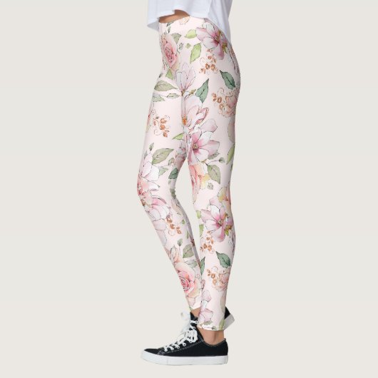 Leggings Motif rose Pastel (Gauche)