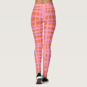 Leggings Motif rose pastel rétro (Dos)