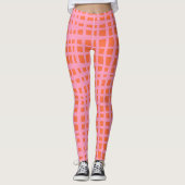 Leggings Motif rose pastel rétro (Devant)