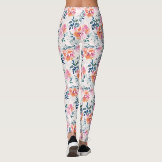 Leggings Motif Rose peint (Dos)