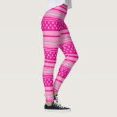 Leggings Motif rose rayé avec étoiles (Droite)