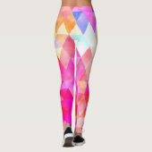 Leggings Motif rose vif multicolore (Dos)
