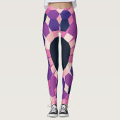 Leggings Motif rose violet (Devant)