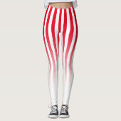 Leggings Motif rouge blanc de bonbons (Devant)