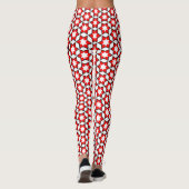 Leggings Motif rouge blanc et noir étoile (Dos)