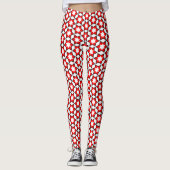 Leggings Motif rouge blanc et noir étoile (Devant)