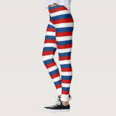 Leggings Motif rouge blanc rayé (Gauche)