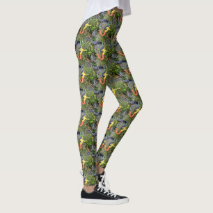 Leggings motif rouge-coupé la queue de sirène de sirenas
