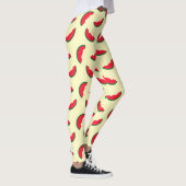 Leggings Motif rouge de jaune de pastèque d'amusement d'été (Droite)