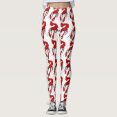 Leggings Motif rouge d'écrevisses d'amusement (Devant)