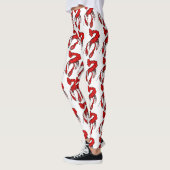 Leggings Motif rouge d'écrevisses d'amusement (Gauche)