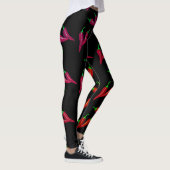 Leggings Motif rouge épicé de piment, poivrons au noir, 2 (Droite)
