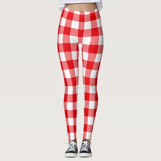 Leggings Motif rouge et blanc de contrôle de Buffalo (Devant)