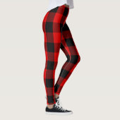 Leggings Motif rouge et noir de plaid de flanelle de (Droite)