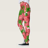 Leggings Motif rouge hibiscus II (Gauche)