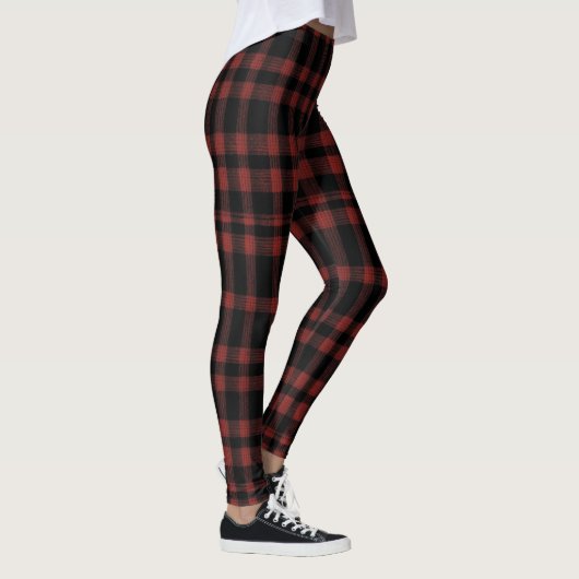 Leggings Motif rouge rustique et noir (Droite)