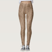 Leggings Motif Rustic Wood Print (Devant)