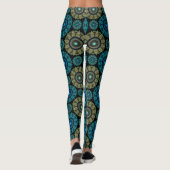 Leggings Motif sacré bleu bleu vert (Dos)