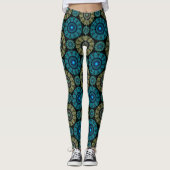 Leggings Motif sacré bleu bleu vert (Devant)