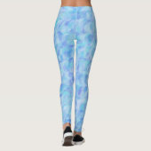 Leggings Motif sans couture abstrait bleu violet (Dos)