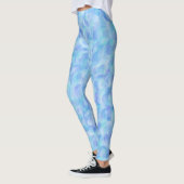 Leggings Motif sans couture abstrait bleu violet (Gauche)