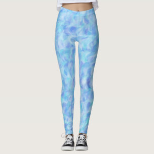 Leggings Motif sans couture abstrait bleu violet