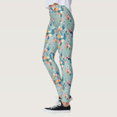 Leggings Motif sans couture avec fleurs (Gauche)
