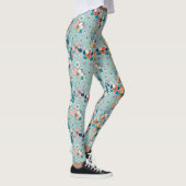 Leggings Motif sans couture avec fleurs (Droite)