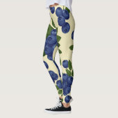 Leggings Motif sans couture de bleuet dense (Gauche)