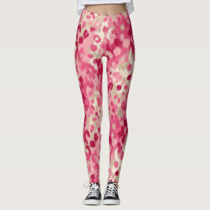 Leggings Motif sans couture de coup de pinceau de léopard r