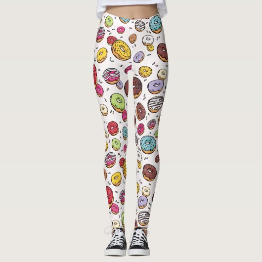 Leggings Motif sans couture de donuts (Devant)
