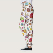 Leggings Motif sans couture de donuts (Gauche)