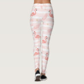 Leggings Motif sans couture de flamant rose mignon (Dos)