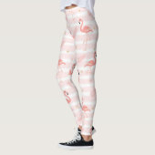 Leggings Motif sans couture de flamant rose mignon (Gauche)