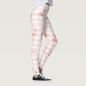 Leggings Motif sans couture de flamant rose mignon (Droite)