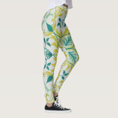 Leggings Motif sans couture de plafond William Morris vert  (Droite)