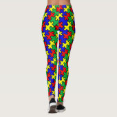 Leggings Motif sans couture de puzzle (Dos)