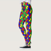 Leggings Motif sans couture de puzzle (Gauche)
