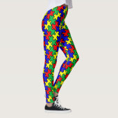 Leggings Motif sans couture de puzzle (Droite)