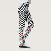Leggings motif sans couture d'échecs (Droite)