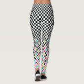 Leggings motif sans couture d'échecs (Dos)