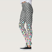 Leggings motif sans couture d'échecs (Gauche)